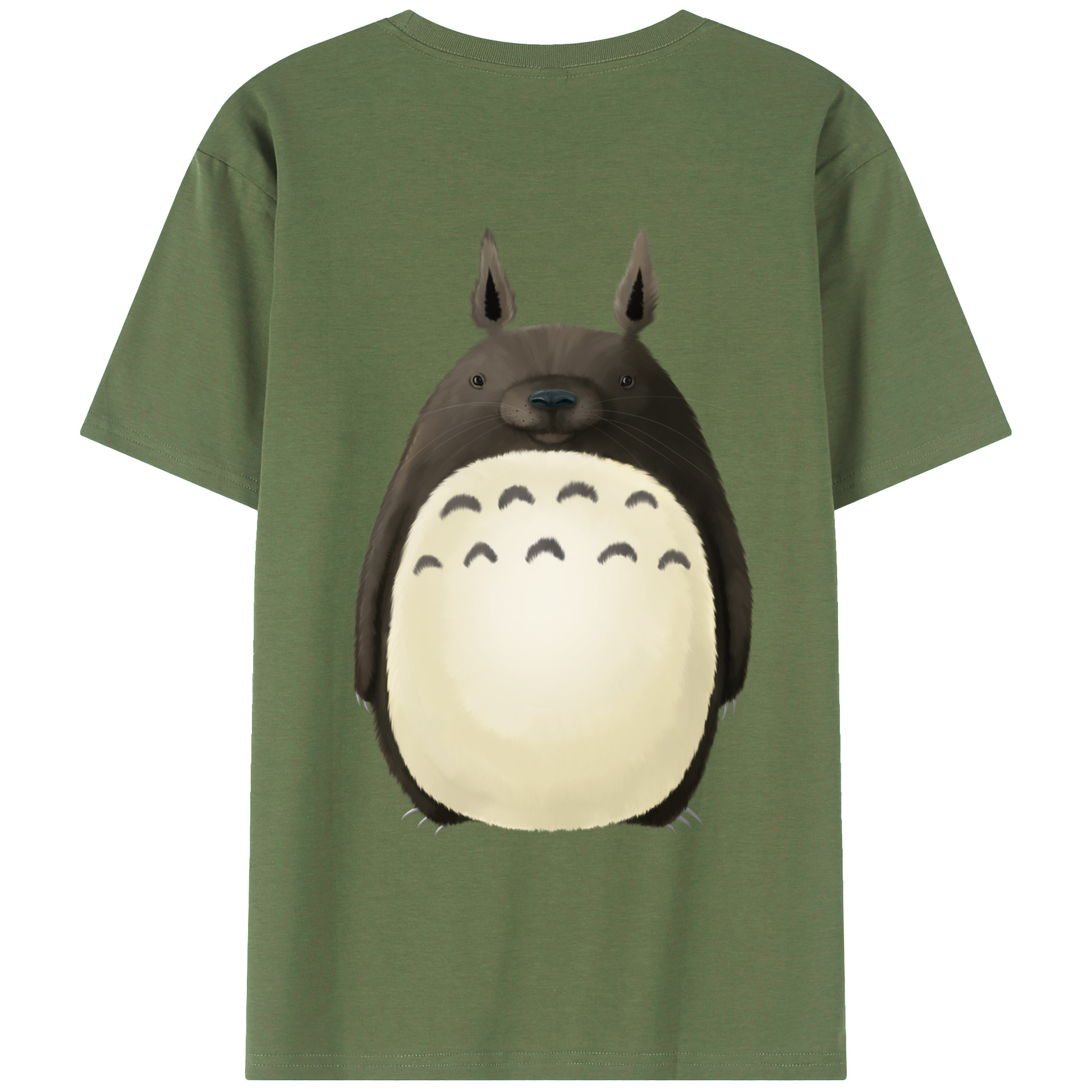 （画像用） となりのトトロ 草壁メイ 草壁サツキ My Neighbor Totoro Satsuki Kusakabe Mei Kusakabe 綿100％ メンズ半袖Tシャツ（バックプリント） 通気性